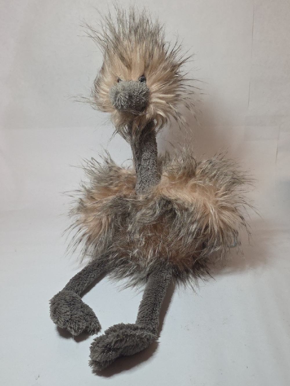 Jellycat Odette The Ostrich in Gray and Blush